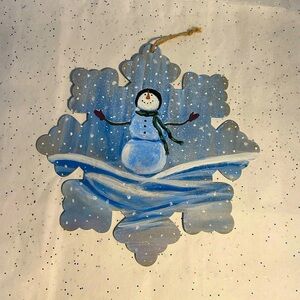 Hanging snowman painting